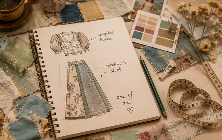Design ideas and inspiration for an upcycled garment